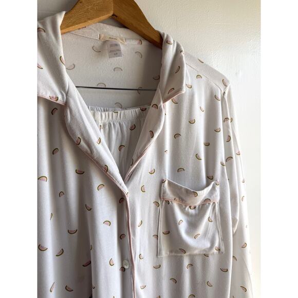 Eberjey Watermelons Long PJ Set, Size Small Pajamas - Picture 2 of 3